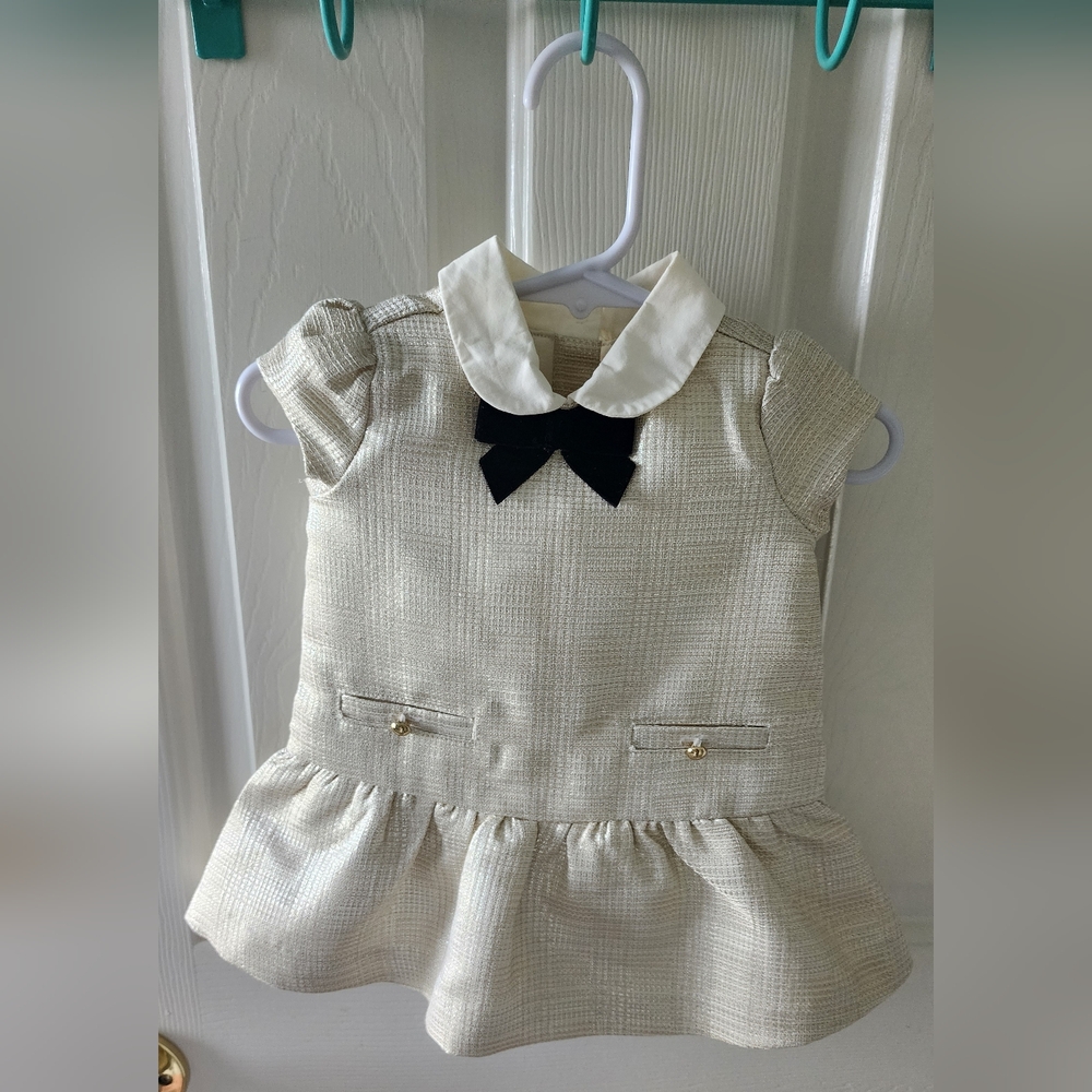 Janie and Jack gold baby girl dress 3-6 months
